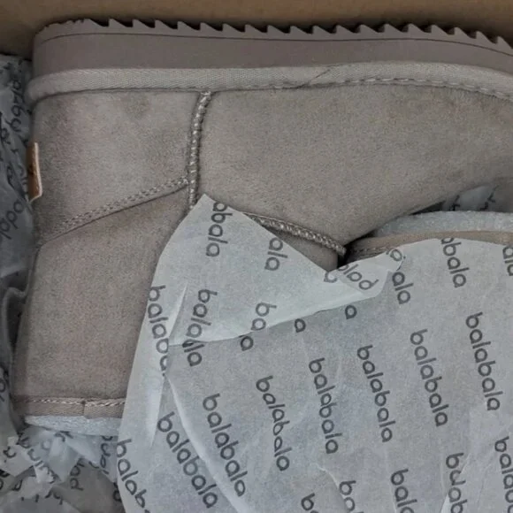 Balabala Velvet Warm Cotton Kids Short Boots Unisex EU 30 Grey EY - Picture 3 of 6